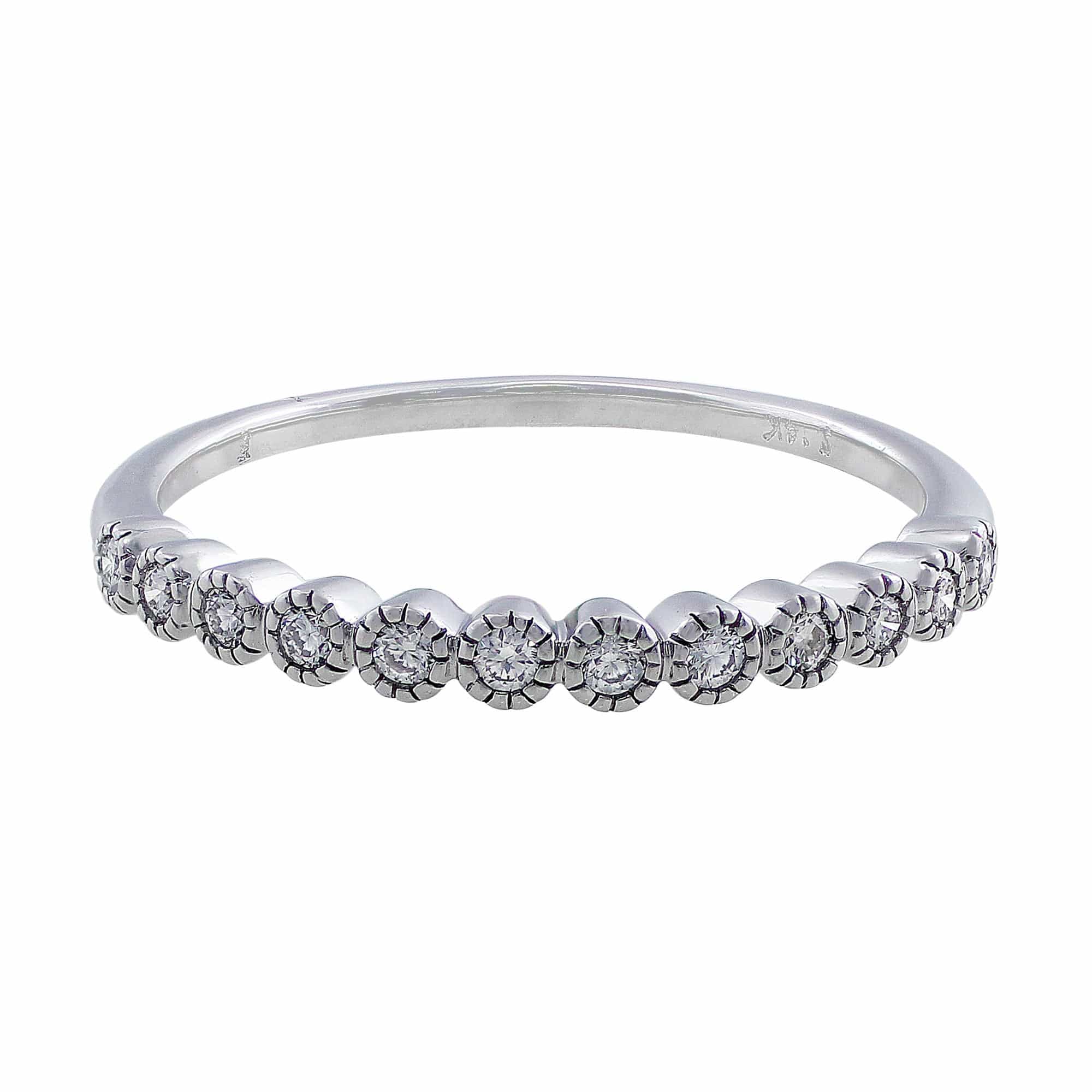 14kt White Gold & Diamond Anniversary Band CJ Charles Jewelers