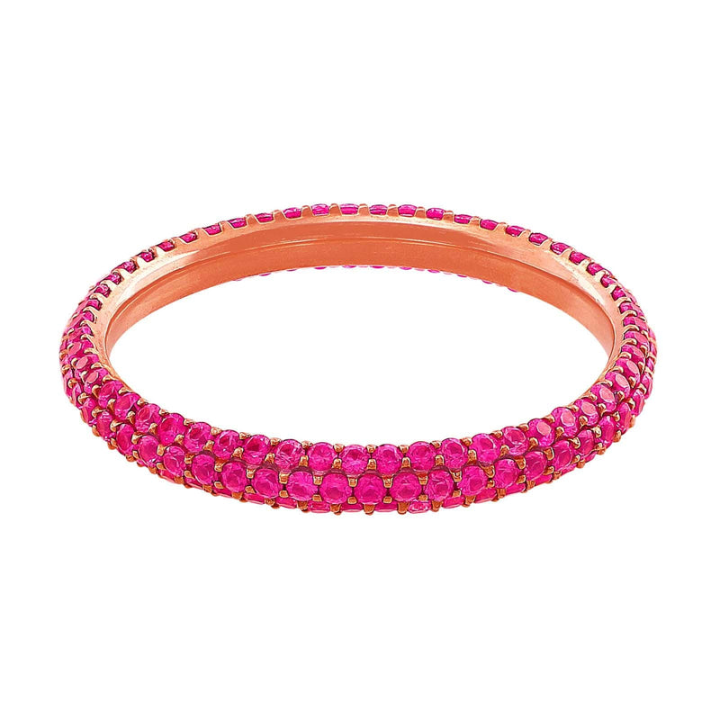14kt Rose Gold Pink Sapphire Eternity Band – CJ Charles Jewelers