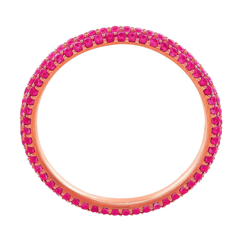 14kt Rose Gold Pink Sapphire Eternity Band