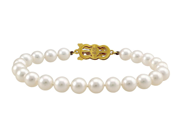 Estate Mikimoto White Pearl Bracelet