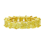 "Riviera" Fancy Yellow Princess Cut Ring