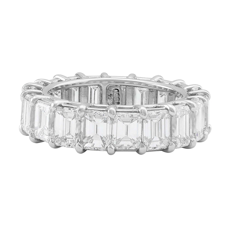"Riviera" 4.15ctw Emerald Platinum Eternity Band