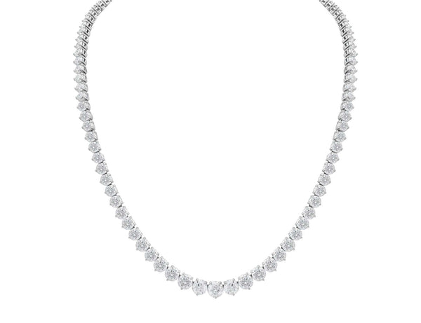 Rivière Platinum 23.03ctw Diamond Graduated Necklace, GIA Certified