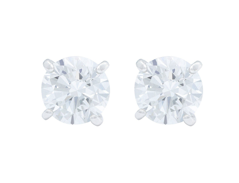 "Riviera" Platinum 3.57ctw Diamond Studs
