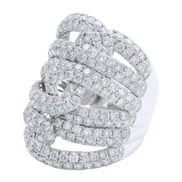 Odelia 18kt White Gold Diamond Knotted Band
