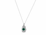 Estate Cabochon Emerald Owl Necklace