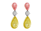 Rivière Pear Shaped Fancy Light Pink & Fancy Yellow Earrings