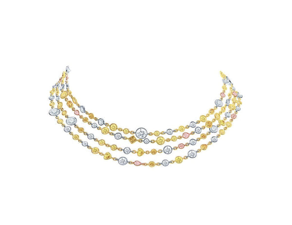 Grand Rivière Multicolor Diamond Necklace