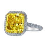 8.05ct Fancy Yellow Radiant Diamond Ring