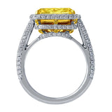 8.05ct Fancy Yellow Radiant Diamond Ring