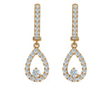 Odelia 18kt Rose Gold Pavè Tear Drop Earrings