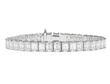 Platinum 28.05ctw Emerald Cut Diamond Bracelet