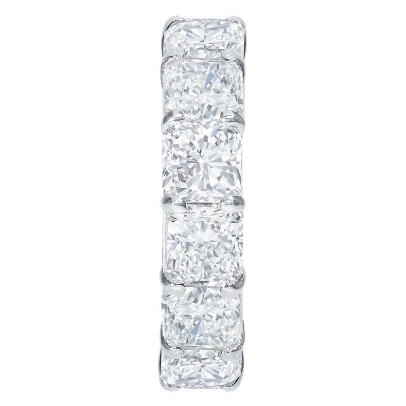 Platinum 10.78ctw Radiant Cut Diamond Band