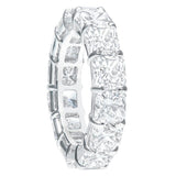 Platinum 10.78ctw Radiant Cut Diamond Band