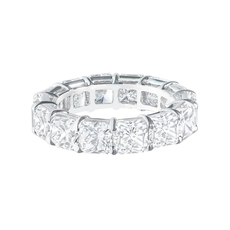 Platinum 10.78ctw Radiant Cut Diamond Band