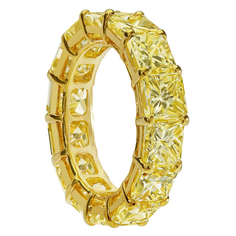 10.68ctw Fancy Yellow Diamond Eternity Band