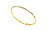 18kt Yellow Gold Oval Diamond Bangle