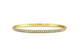 18kt Yellow Gold Oval Diamond Bangle