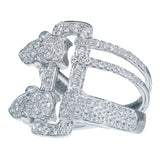 18kt White Gold Contemporary Buckle Ring