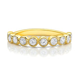 18kt Yellow Gold Round Brilliant Diamond Half Band