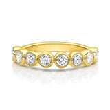 18kt Yellow Gold Round Brilliant Diamond Half Band