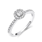 18kt White Gold Halo Pavè Band