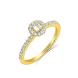 18kt Yellow Gold 0.34ctw Halo Pavè Band