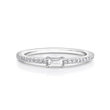 18kt White Gold Baguette Pavè Diamond Band