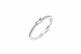 18kt White Gold Baguette Pavè Diamond Band