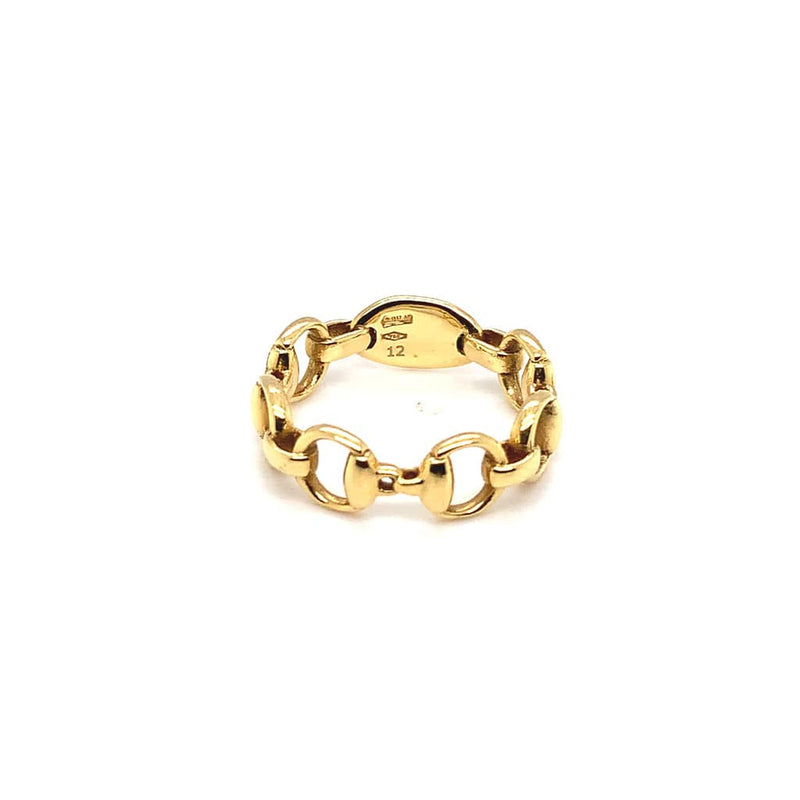 Gucci 18k Yellow Gold Horsebit Ring - Estate
