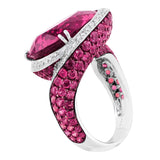 19.4ct Pink Tourmaline Pink Sapphire Diamond Ring