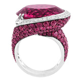 19.4ct Pink Tourmaline Pink Sapphire Diamond Ring