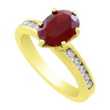 Estate Red Opal Diamond Ring