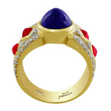 Estate 4ct Saphhire Ruby Diamond Ring