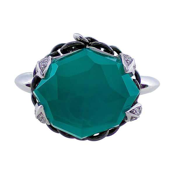 Stephen Webster Green Agate Diamond Ring