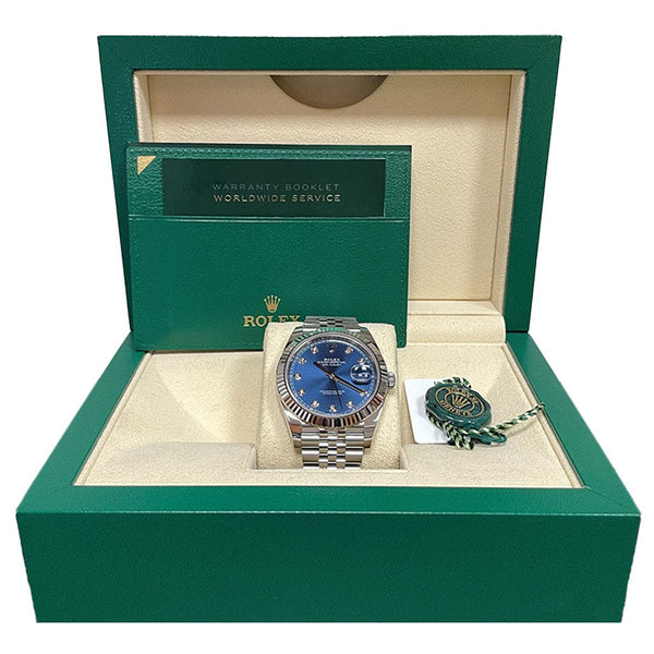 Rolex Datejust Diamond Blue Dial 126334 - Pre-Owned