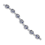 Estate " Graff" 18k Gold Diamond and Sapphire Necklace and Bracelet Set