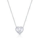 Rivière Platinum 4.03ct Heart-Shaped Diamond Halo Necklace, GIA Certified