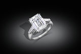 18kt White Gold Emerald Cut Diamond Ring, GIA Certified