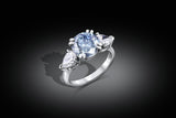 Rivière Platinum 2.72ct Fancy Grey-Blue Diamond Ring, GIA Certified