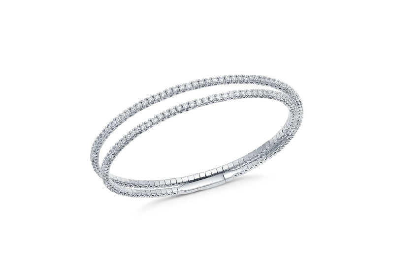 18kt White Gold Diamond Double Loop Bracelet