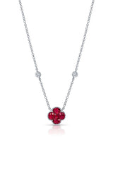 Ruby Quatrefoil Necklace