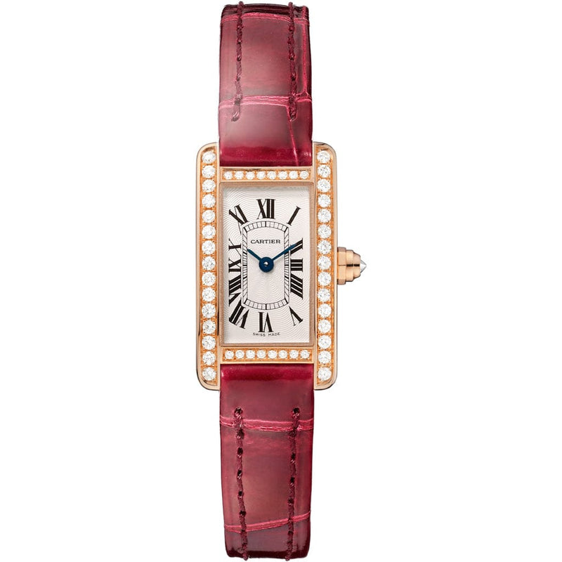 Cartier Tank Americaine Women's Watch Mini Quartz Rose Gold