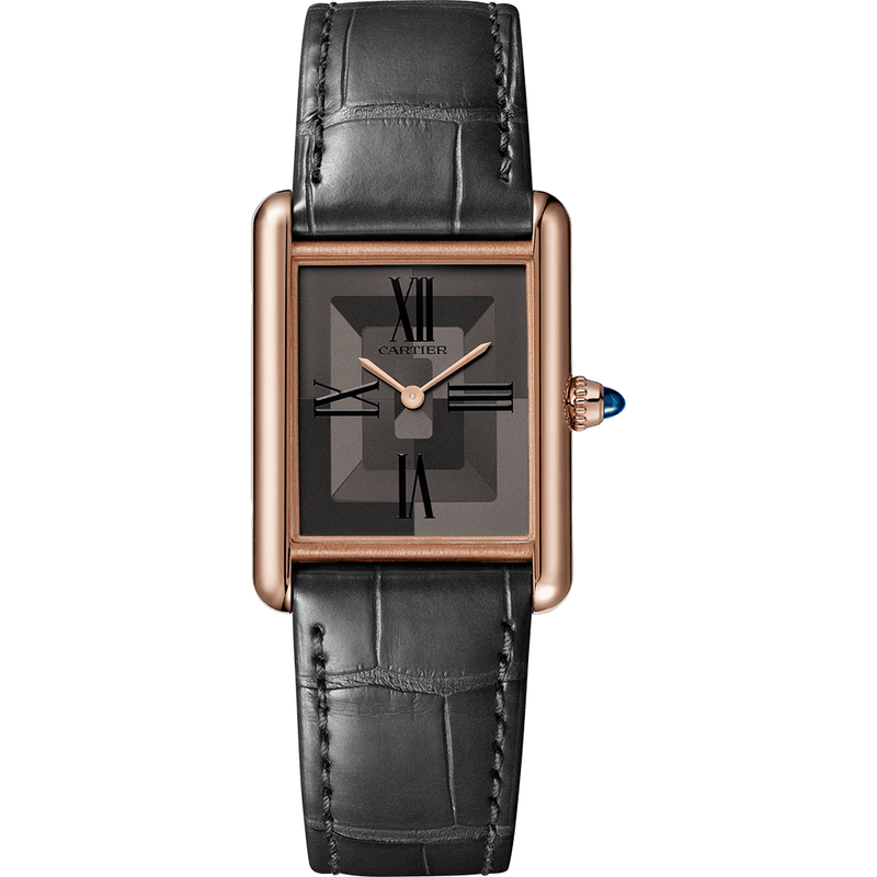 Cartier tank sales louis black strap