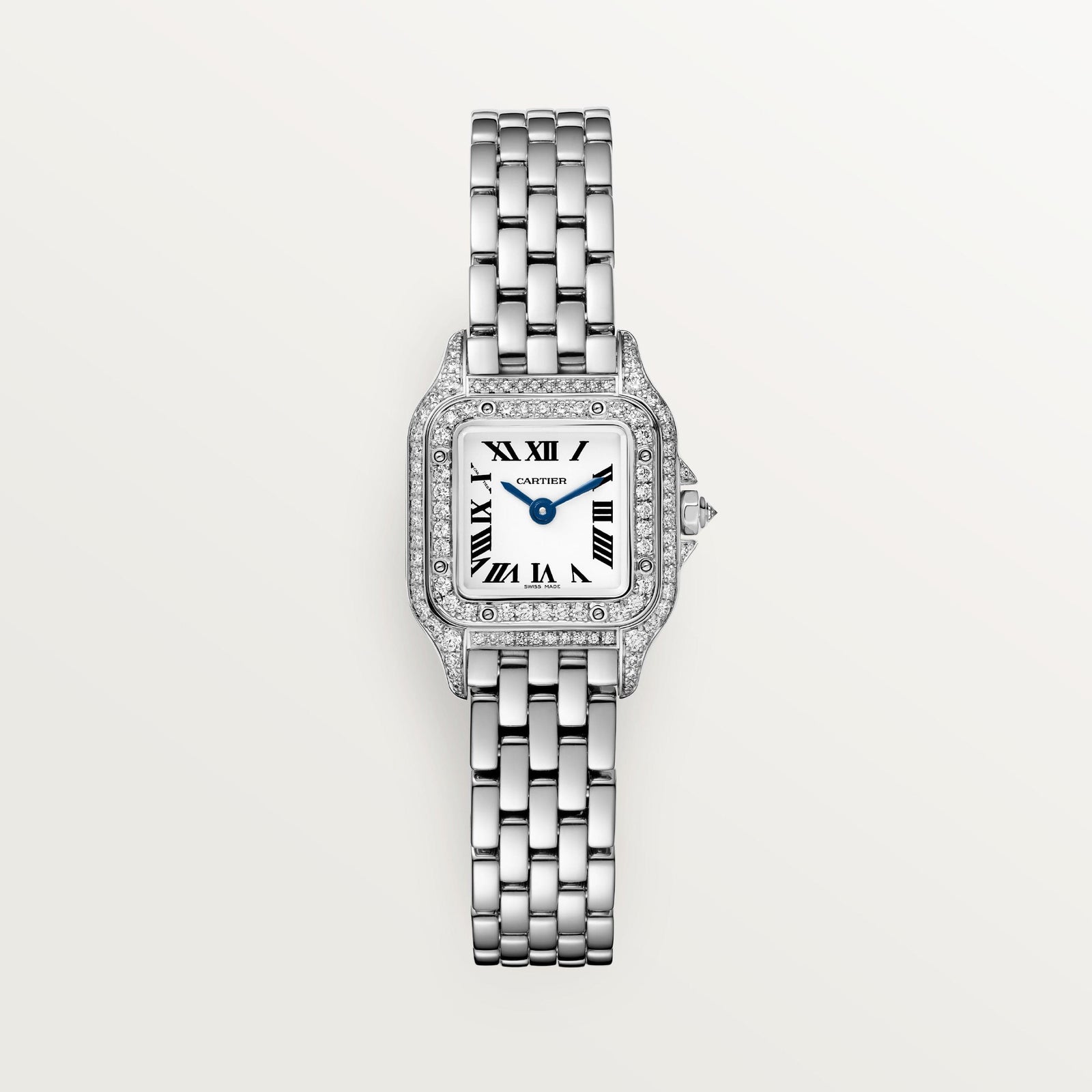 Panthere Classic Silver Watch with Crystal Accents CARTIER Panthère de Cartier Large 31mm Stainless Steel Watch  main image 3