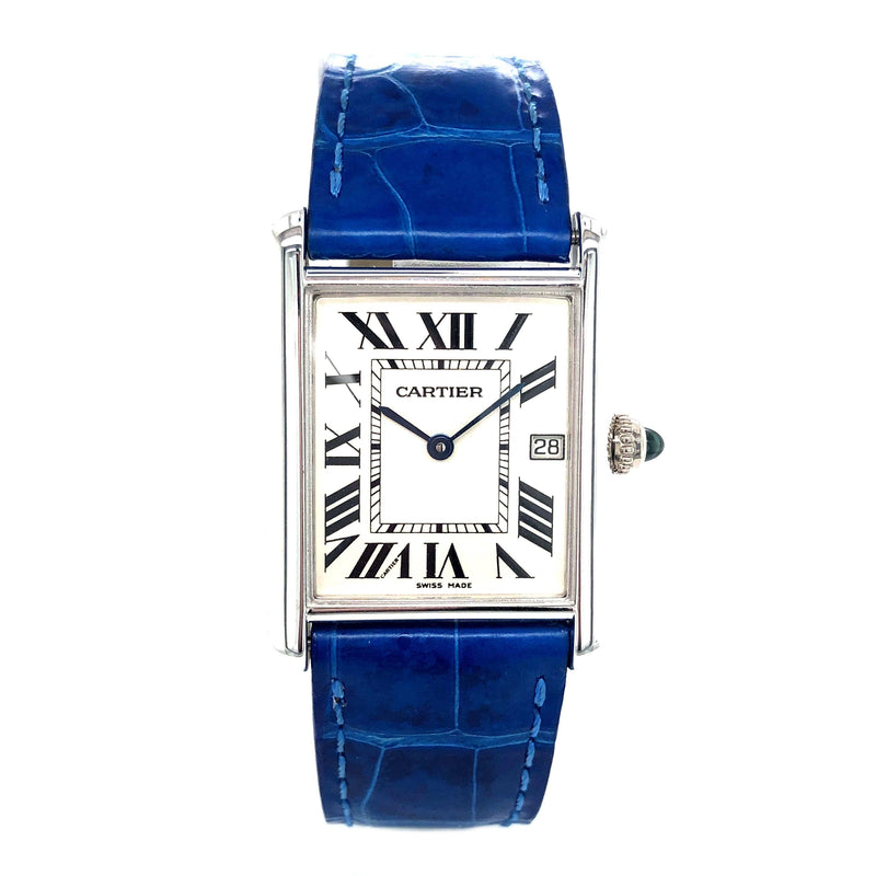 Cartier Tank Louis 18KT WG 25.5MM Silver Dial 2678 - Certified Pre-Owned