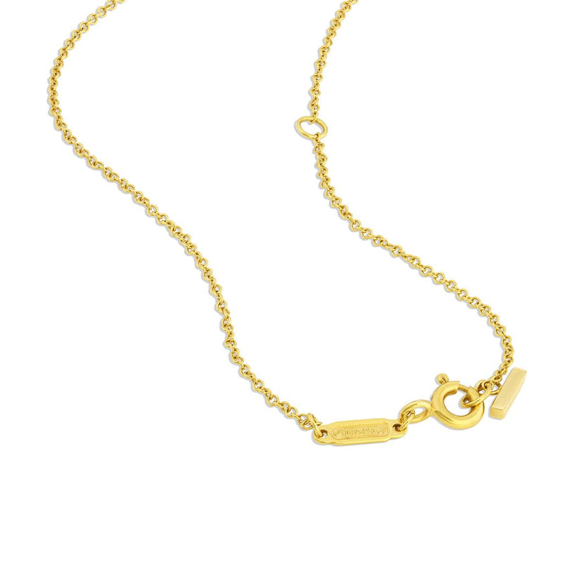 Tiffany & Co. 18K Yellow Gold Large T Smile Pendant Necklace - Estate