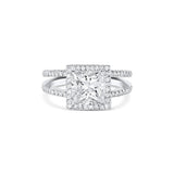 Rivière Platinum 2.19ct Princess Cut Diamond Split Shank Ring, GIA Certified