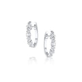 18k White Gold 0.84ctw Diamond Huggy Hoop Earrings