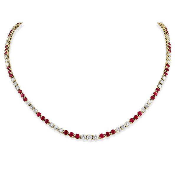Tiffany & Co. Victoria Collection Ruby Diamond Necklace - Estate